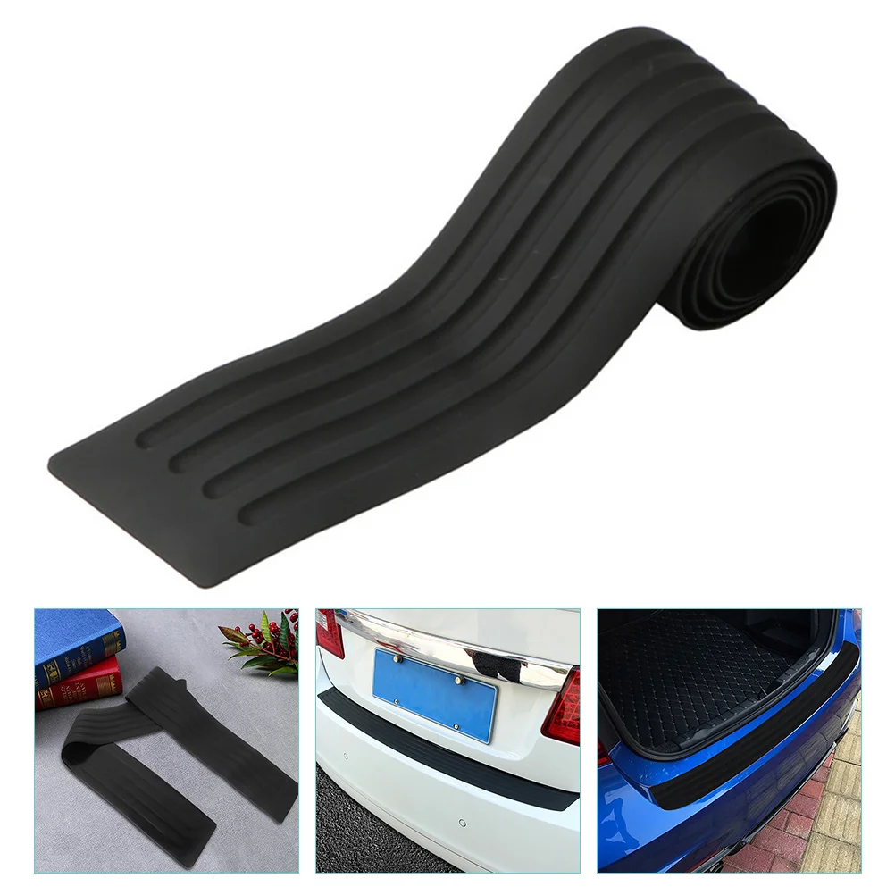 

Rear Bumper Protector for Car Rubber Anti-Scratch Trunk Guard with Groove Anti-Skid Design Bumper Guards for Vehicle