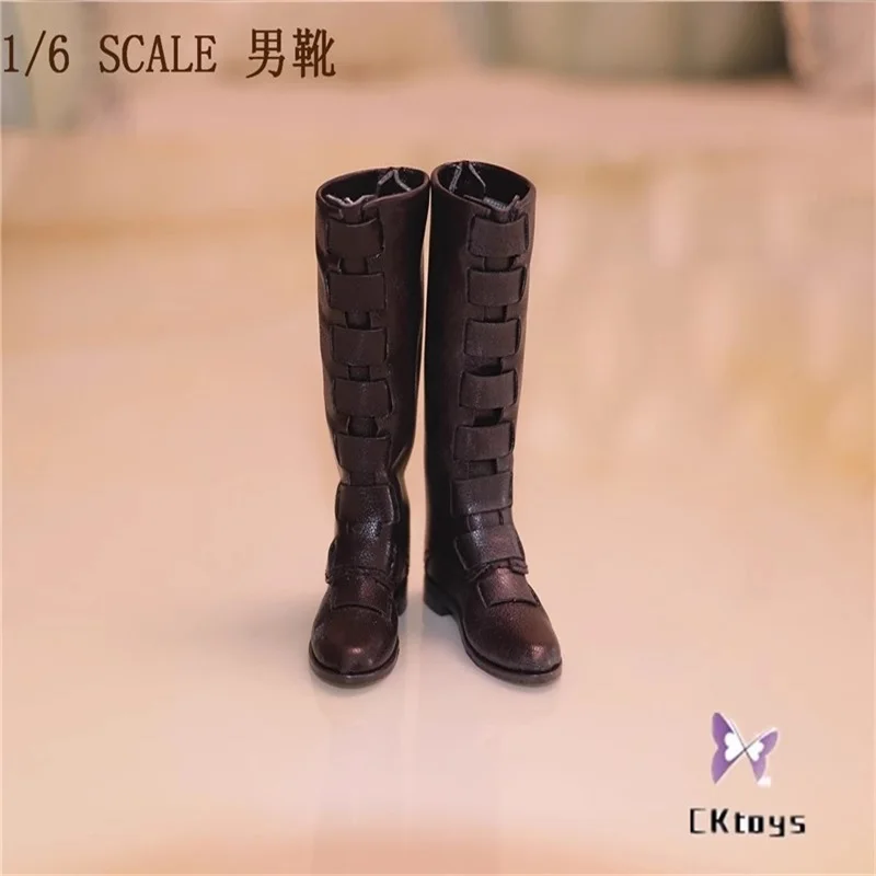 

1/6 Male Soldier British Vintage Long Boots Martin Shoes High Quality Model Toy Fit 12'' Action Figure Body In Stock Collectible