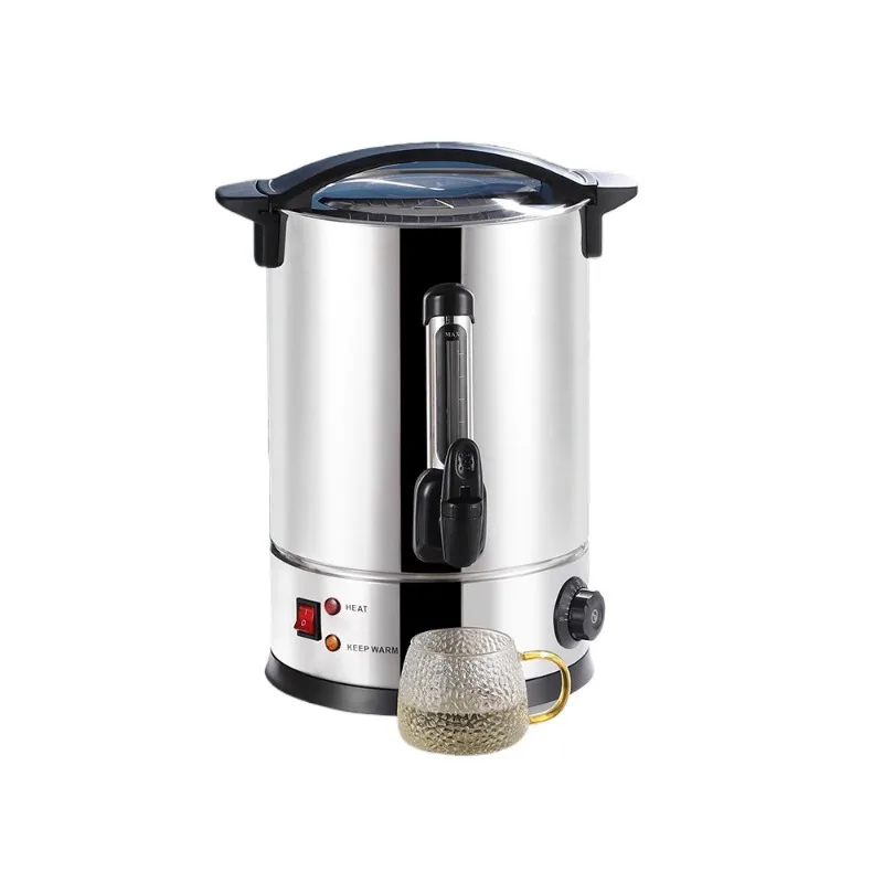 Electric Portable Coffee Maker Machine-Large Percolator Pot Dispenser Double-Wall Stainless Steel Capacity Quick Brewing