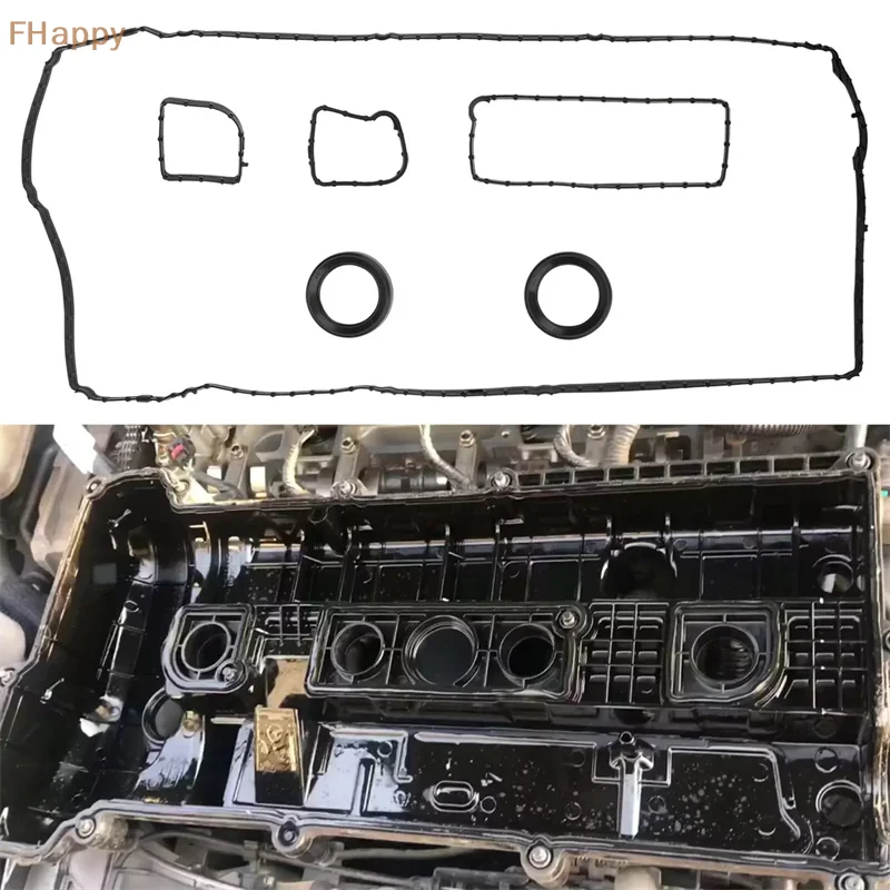 

1Set Valve Cover Gasket Set For Ford EcoSport / Focus VS50877R VS50729 VC4236G Black Car Accessories