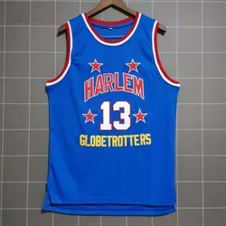 Harlem-camisa de basquete ao ar livre, camisas baratas e de alta qualidade para esportes, costura e bordado, Chamberlam azul, #13, novo, 2023