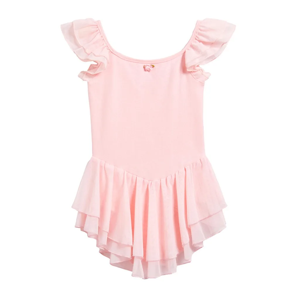 

Fashion Short Sleeve Ballet Dress Cotton U-shaped Collar Ballet Leotards Elastic Body Shaping Gymnastics Leotards Girls