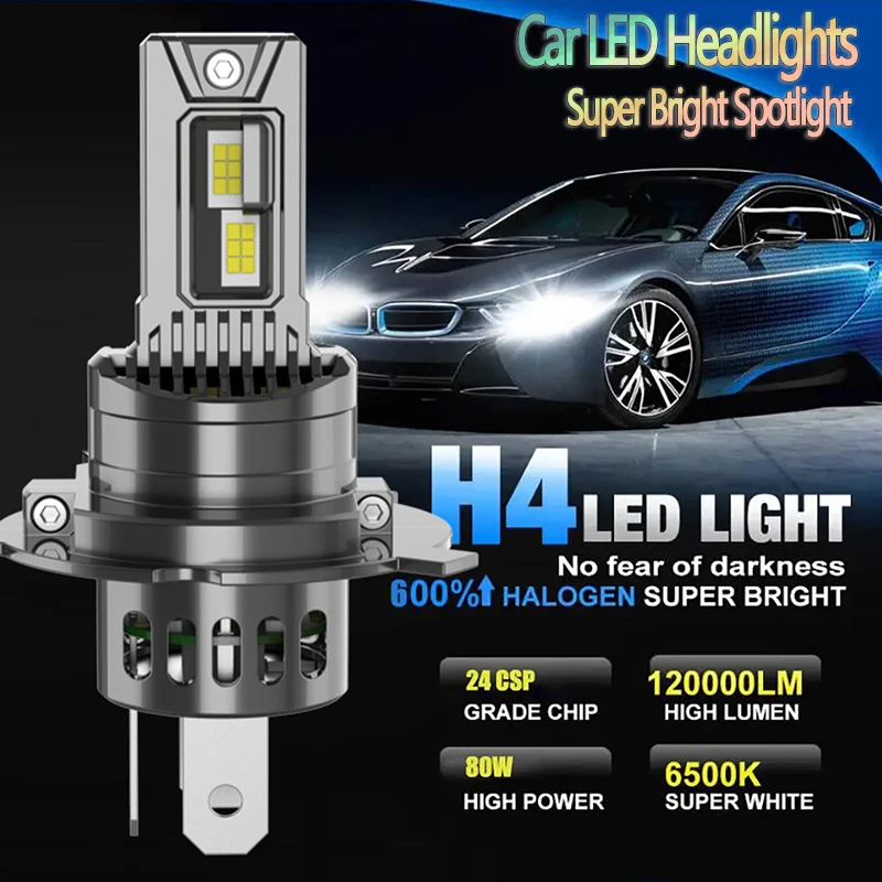 

80W 120000LM 6500K Светодиодные лампы для фар H7 H8 Беспроводной турбовентилятор Авто CSP Светодиодные диодные лампы H4 H11 H1 H3 9005 9006 Автомобильные белые огни