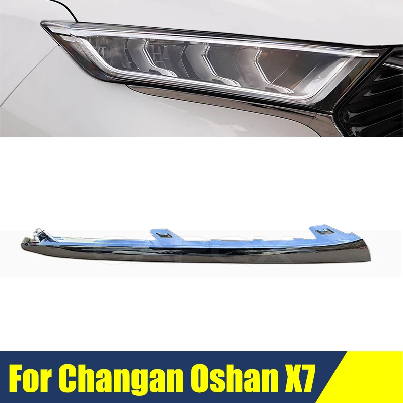 

Декоративная хромированная накладка на передний бампер для Changan Oshan X7