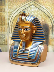 Egyptian Figure Pharaoh Portraits Sculpture Home Decor Tutankhamun Empresses Mummy Ornament Egyptian Pyramid Statue