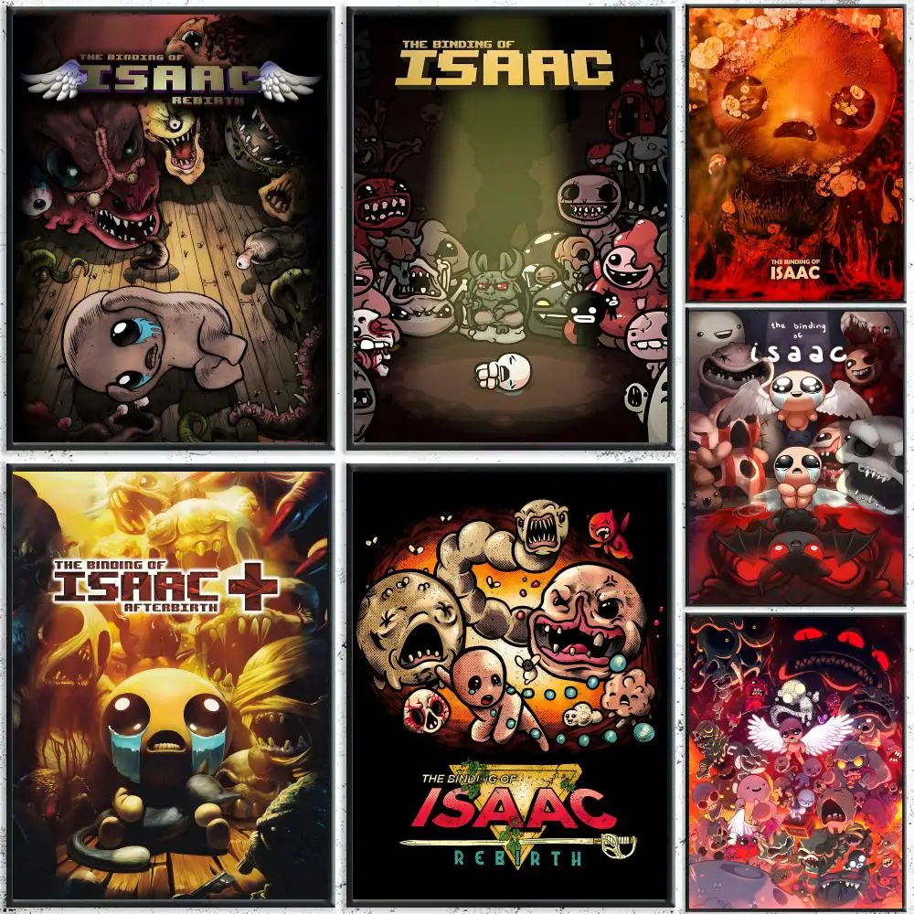 Game The Binding of Isaac Poster Aesthetic Self‑Adhesive Waterproof Wall Art Print Home Decor for Bedroom Living Room Bar