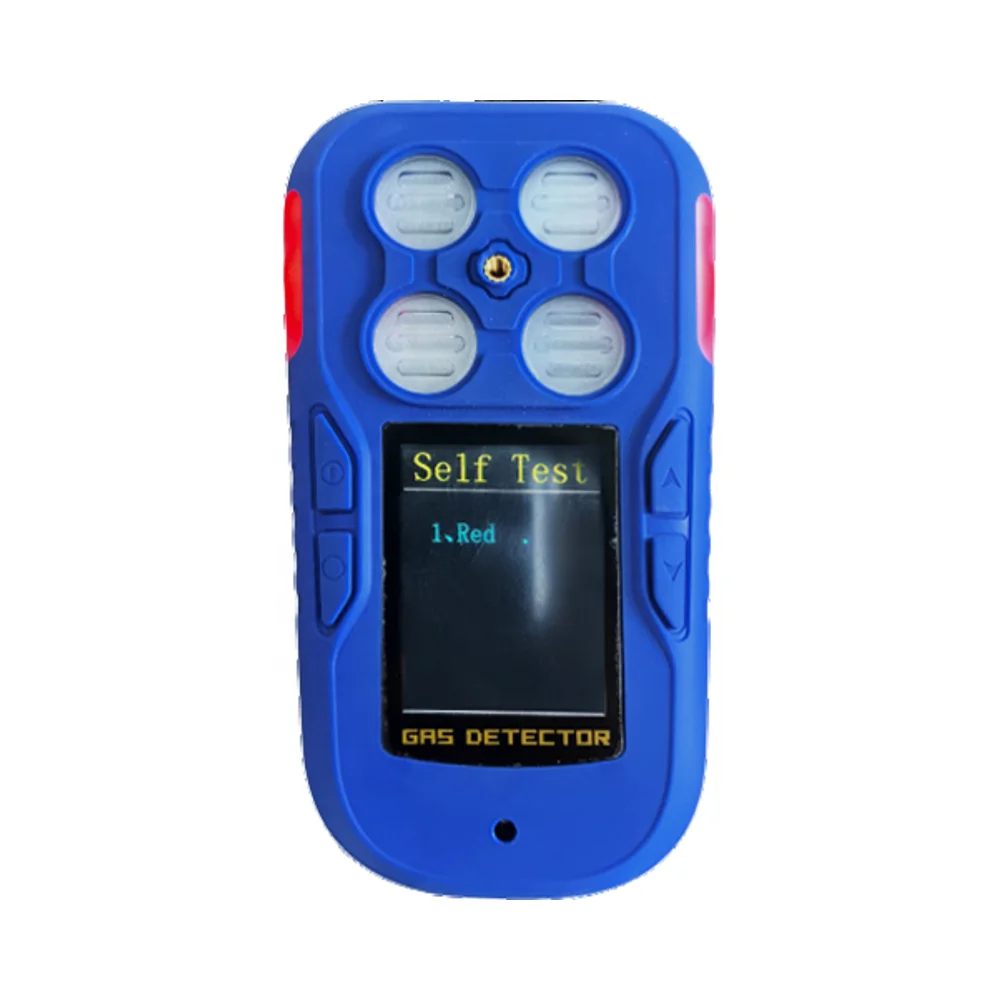 Portable Battery Replaceable 4-in-1 Multi-Gas Detector IP65 ExdibIICT3 Explosion Proof TFT LCD Display for NO2 CO2 Gases