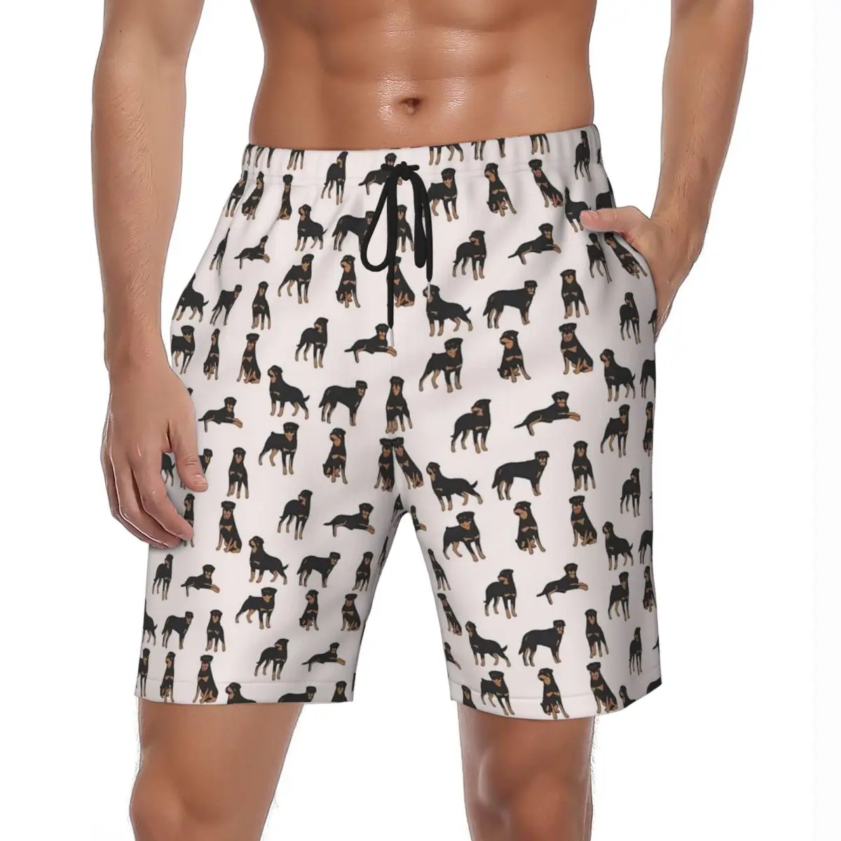 

Ротвейлер, шорты для любителей собак, летние повседневные шорты для домашних животных, мужские спортивные быстросохнущие пляжные плавки для фитнеса