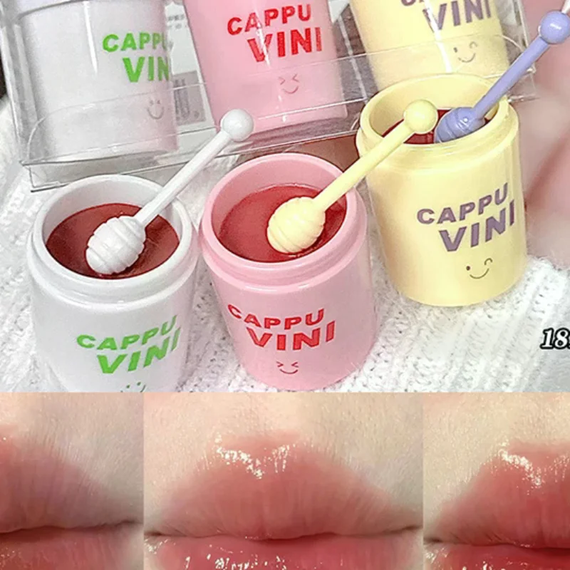 1/3개 귀여운 작은 우유병 모양 립글로스 보습 미러 워터 립글로스 섹시 레드 립 틴트 립밤 립 메이크업 화장품