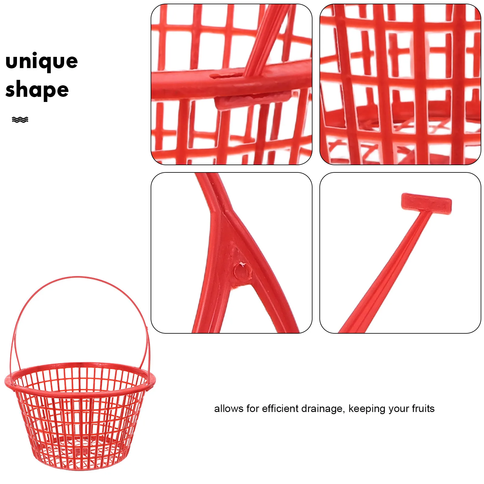 Panier de cueillette de fruits en plastique, 10 pièces, Mini petit panier de récolte pour fraises, myrtilles, raisins, stockage de légumes