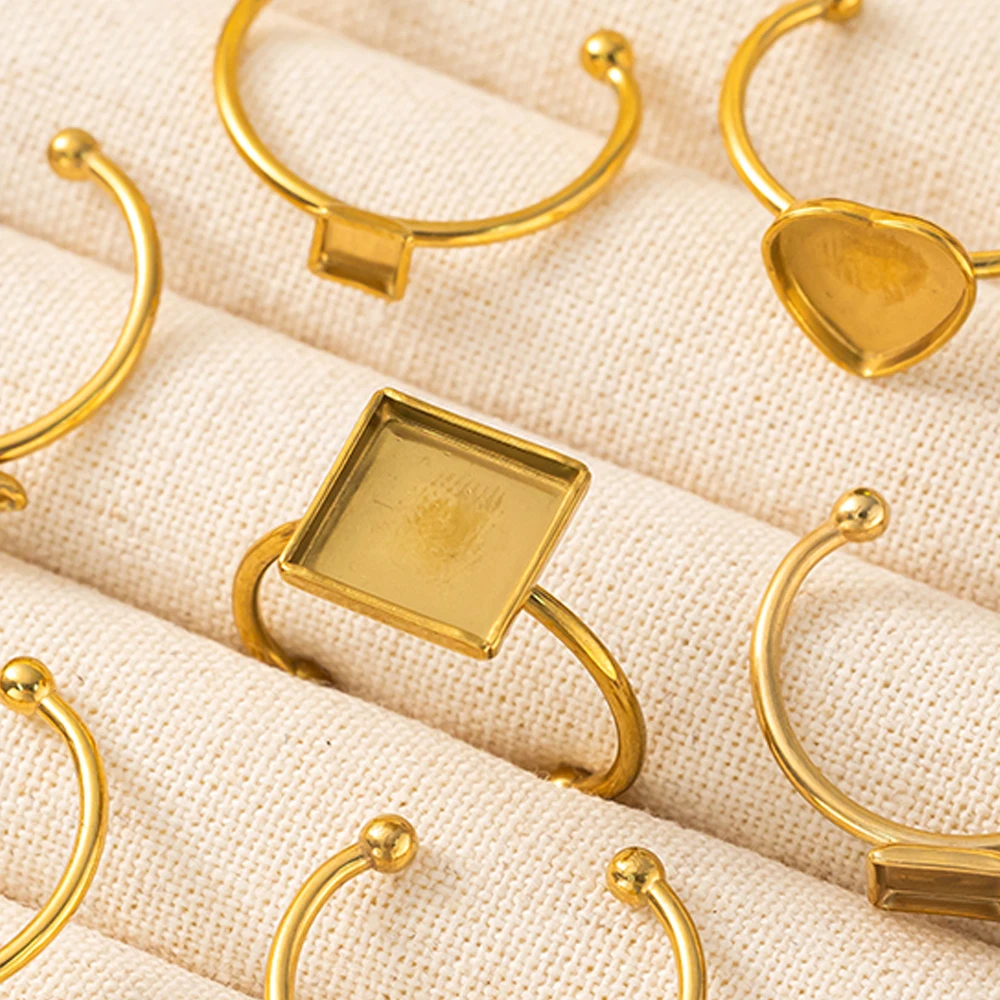 5 Stück Edelstahl verstellbare – Ring Blank Adjustable Bewertung und Preis