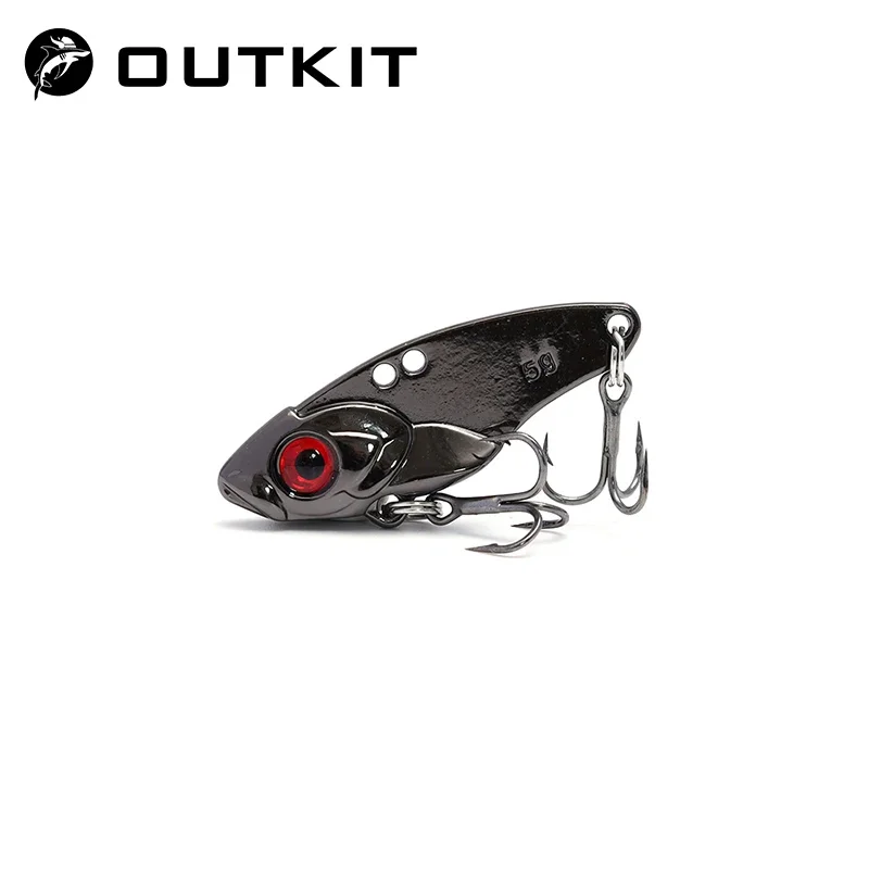 OUTKIT VIB Spoon Fishing Lure 3.5-7g Metal Spinner Fishing Bait Crankbait Bass Artificial Hard Baits Cicada VIB Fishing Tackle