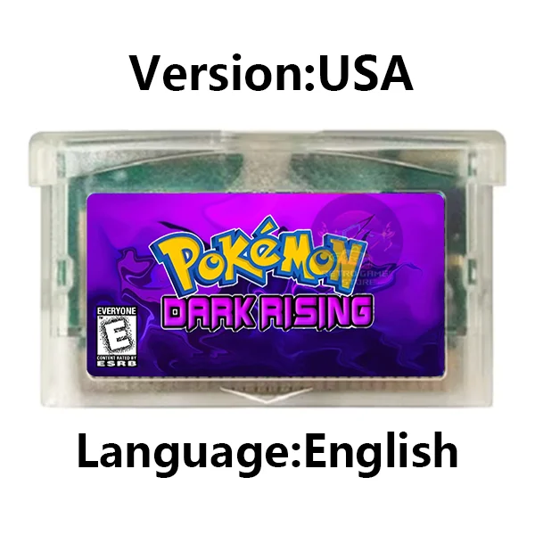 GBA Game Cartridge Pokemon Series Cawps Emerald Seaglass Rouge Opgeladen Geel Lunar Dark Violet Videogameconsolekaart