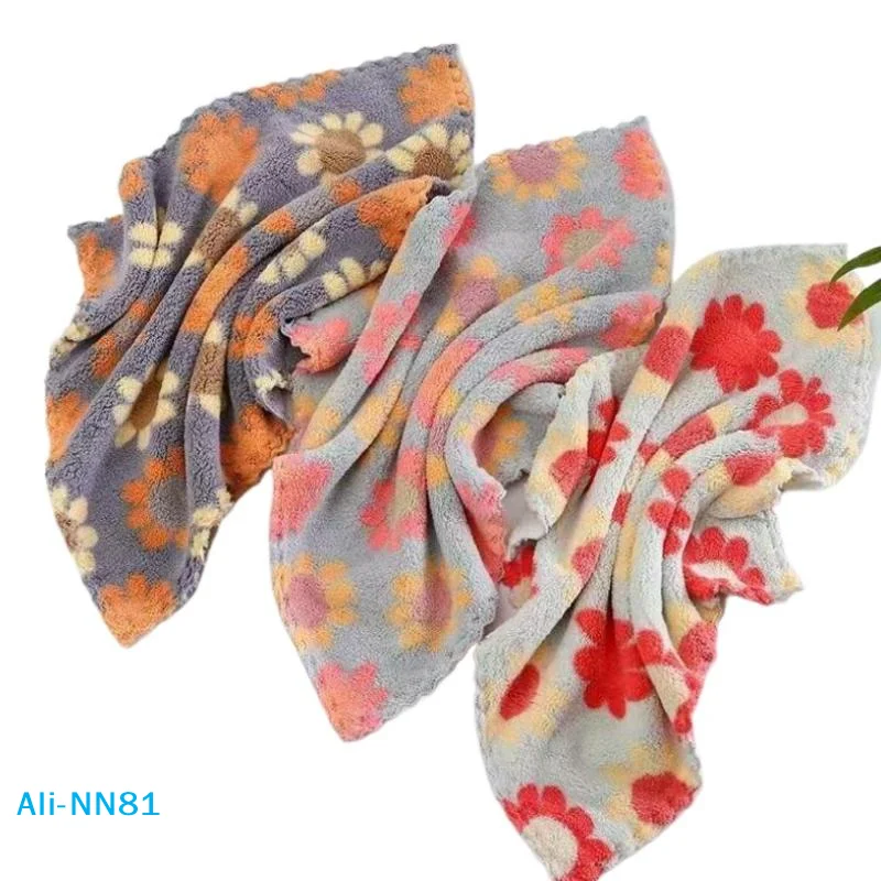 

4Pcs Kitchen Cleaning Cloths Soft Absorbent Dishcloth Coral Fleece Sunflower Wiping Towel Rags Household Cleaning Cloth 30X30CM