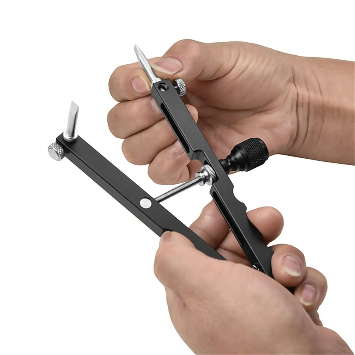 A46U Lens Repairing Spanner Wrench Opening with 6 Types Tips V Style Lens Opener for Diameter 37mm-86mm DSLR Camera Lenses