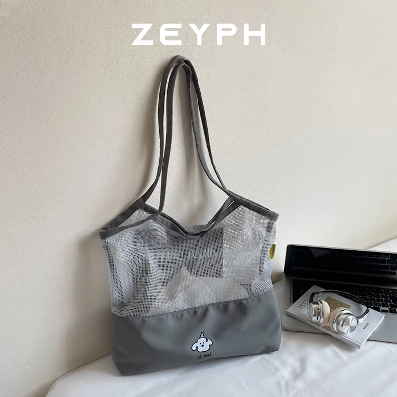 

Zeyph Women Shoulder Bag Fashion Tote Handbag Lightweight Crochet Tote Bag Casual Top Handle Bag Outdoor Travel Bag