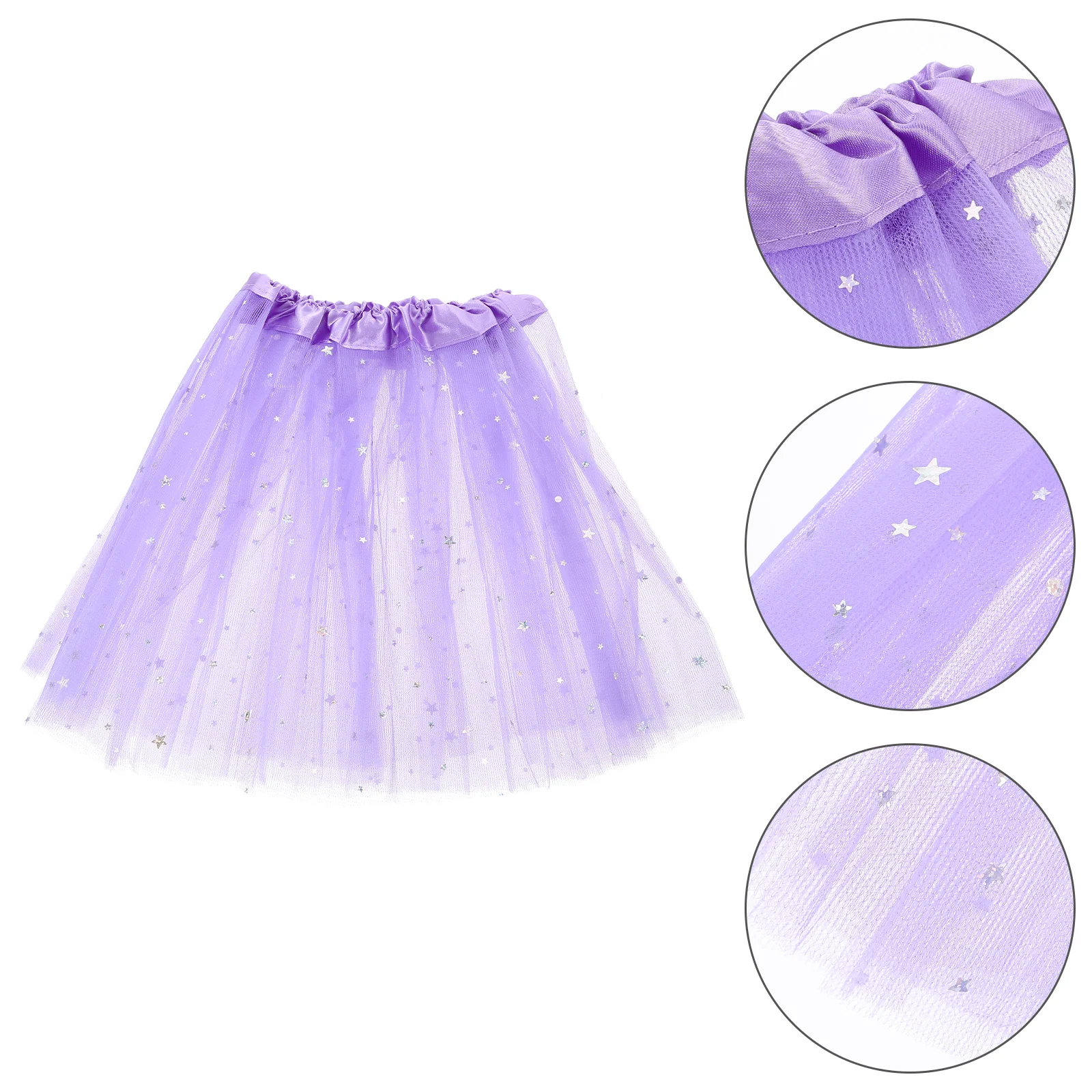 

Sequin Yarn Dance Skirt Girls Tutu Dress Baby Skirt Toddler European Shiny Color Lightweight Portable Travel Costume