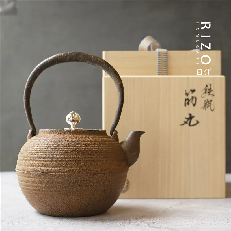 Japan Imported Iron Pot Qingguangtang Tendon Pill-Shaped Copper Burner Silver Pick Water Boiler Tea Kettle