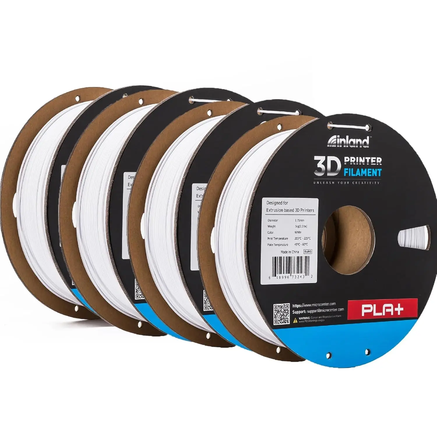 

Micro Center PLA Plus 3D Printer Filament 1.75mm, 4 Pack Filament Bundle - PLA Pro Filament Dimensional Accuracy +/- 0.03 mm