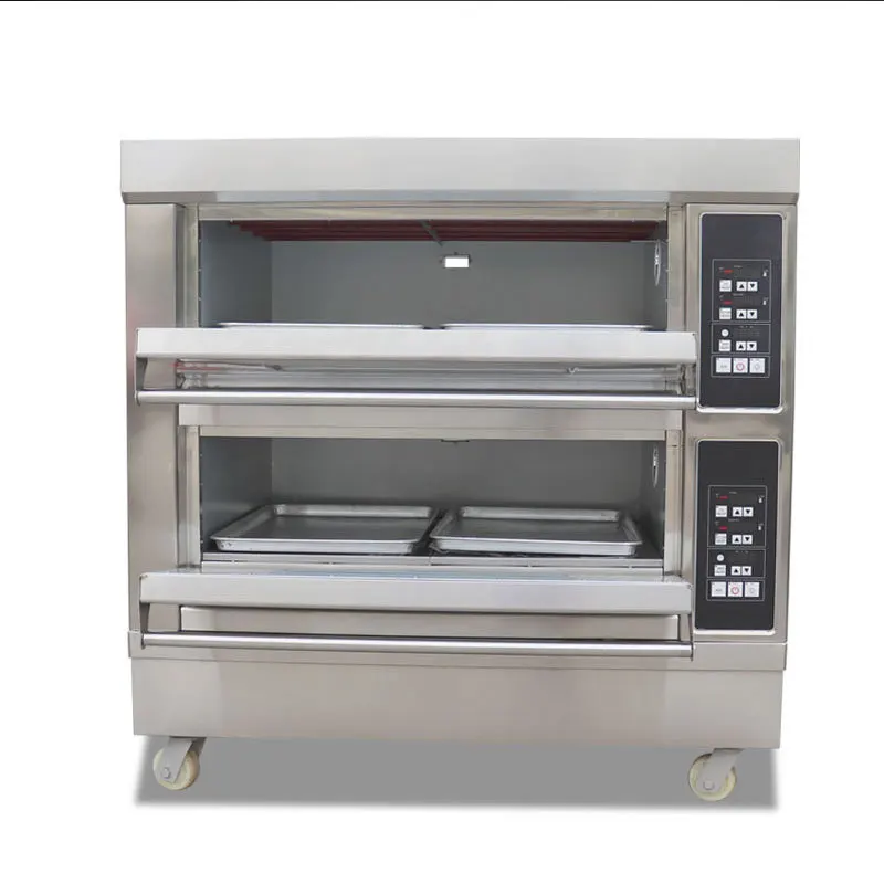 

Large Commercial Electric Oven Smart Computer Version 400°C Two Layers Four Plates Pizza Bread Mooncake Baking Oven