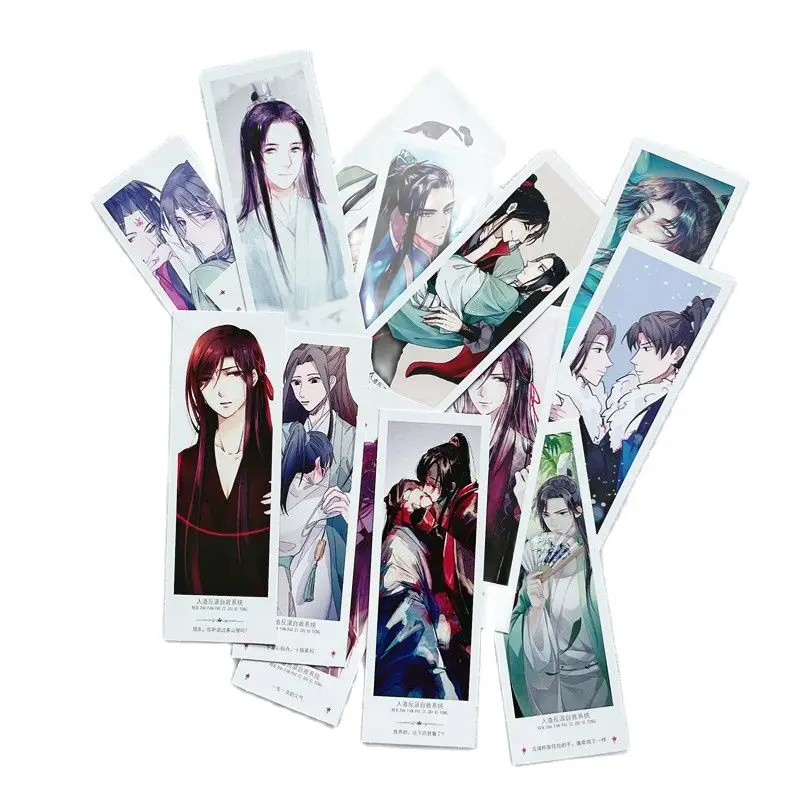 36 unids/set Anime Scum Villain sistema de autoahorro marcapáginas de papel Shen Qingqiu, Luo Binghe figura de dibujos animados libro soporte