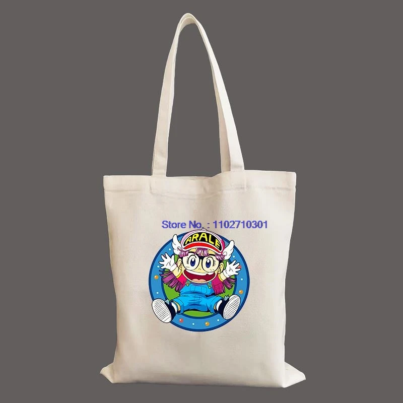Arale Norimaki Dr. Slump Japanese Manga Large Capacity Canvas Tote Bag Customized Shopping Bag for Women