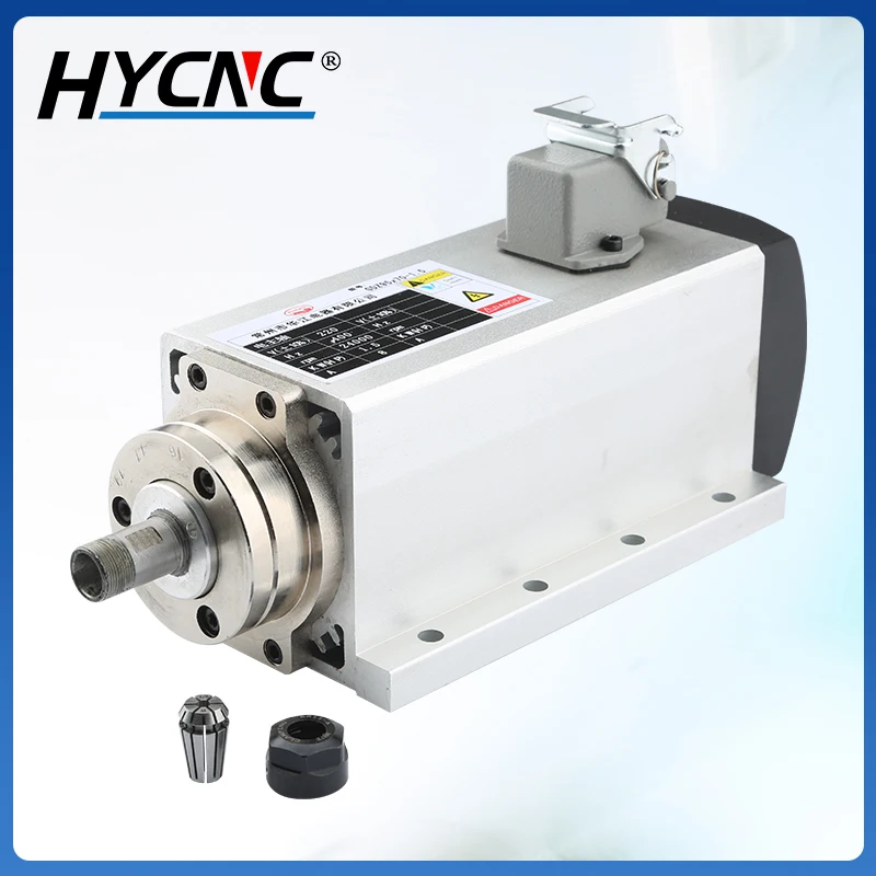 CNC 1.5kw ER11 Air Cooled Spindle Motor With Flange 220V 380V 24000rpm CNC Milling Machine Woodworking Engraving Machine