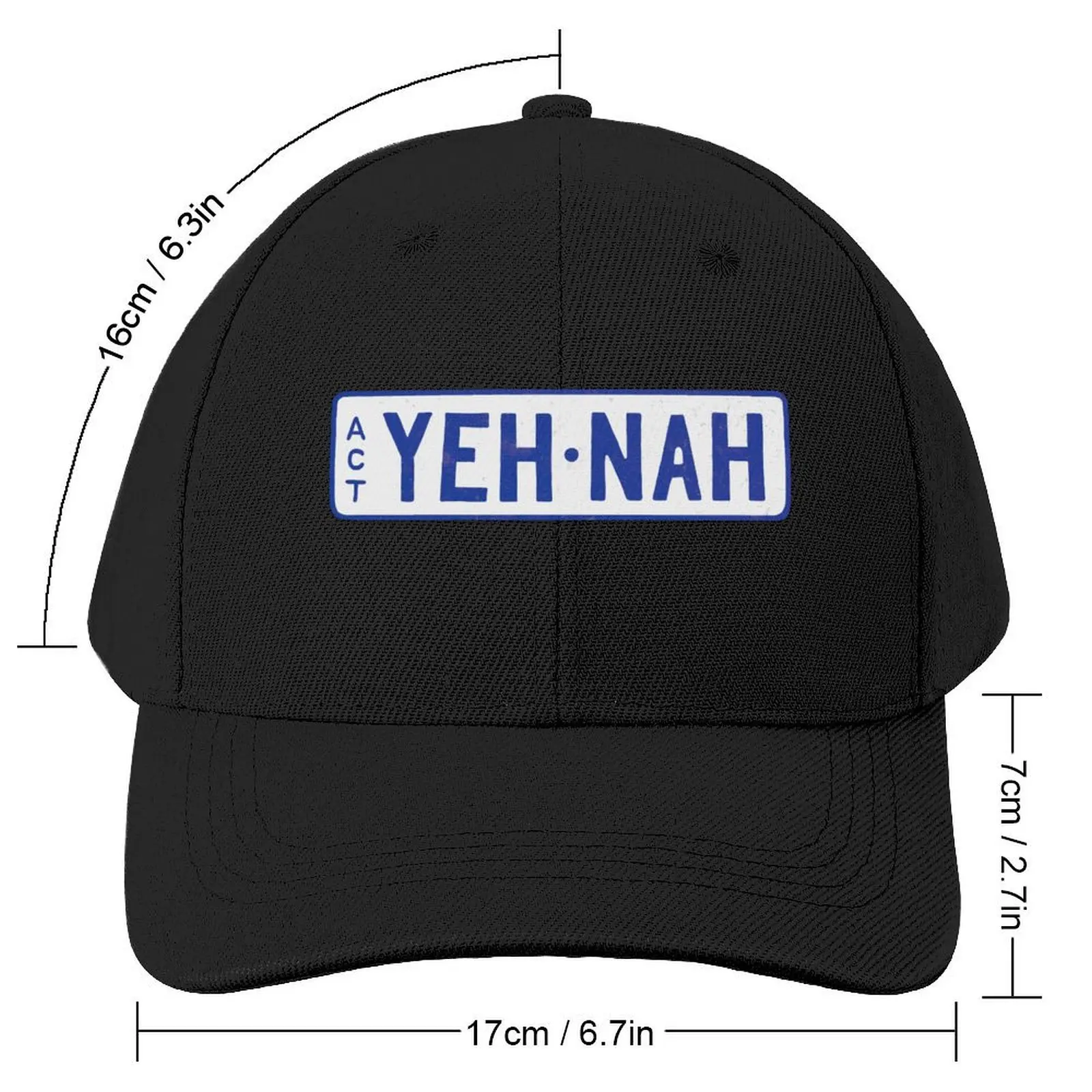 Yeh Nah Canberra Licence Car Plates Baseball Cap Golf Hat Sports Cap fashionable Mens Tennis Women's