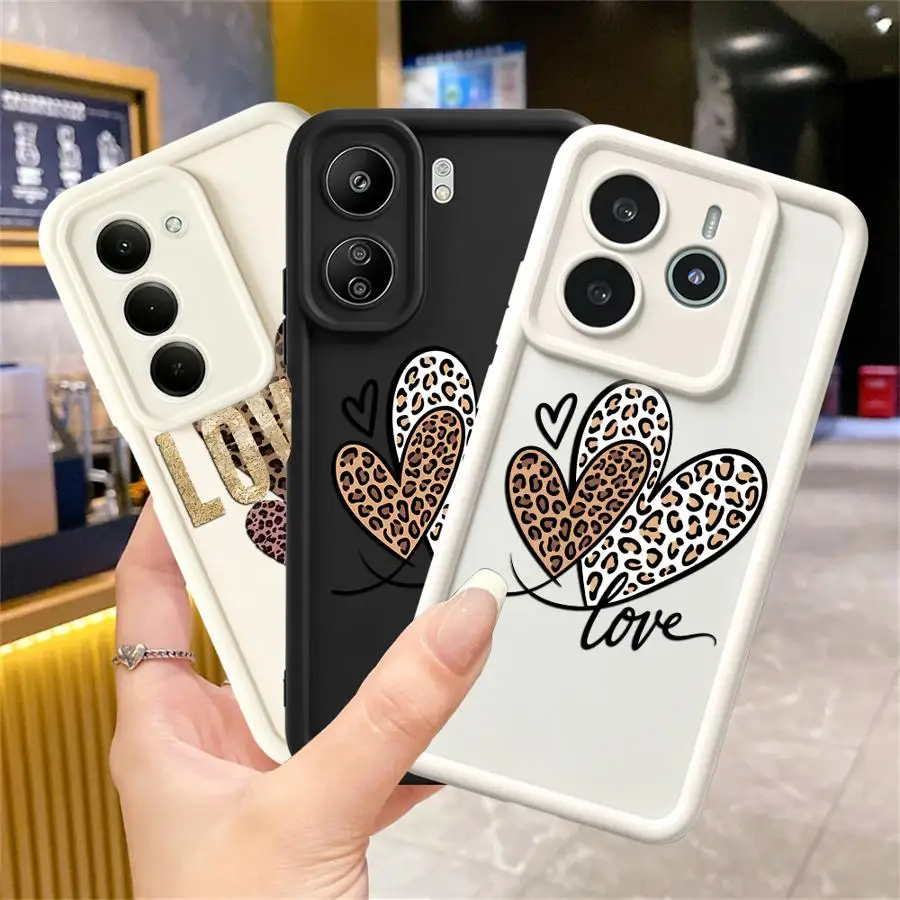 Phone Cover Case for Xiaomi Redmi Note 14 Pro Plus 11s 10 14C A1 A2 A3 A4 12C 11 13C 12s 13 12 Leopard Love Hearts view 6