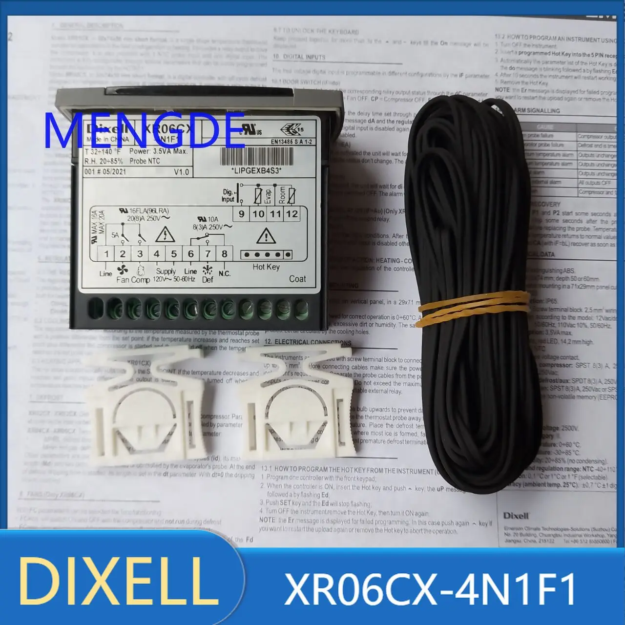 

Dixell Temperature Controller XR06CX-4N1F1 with Sensor Thermostat 120V