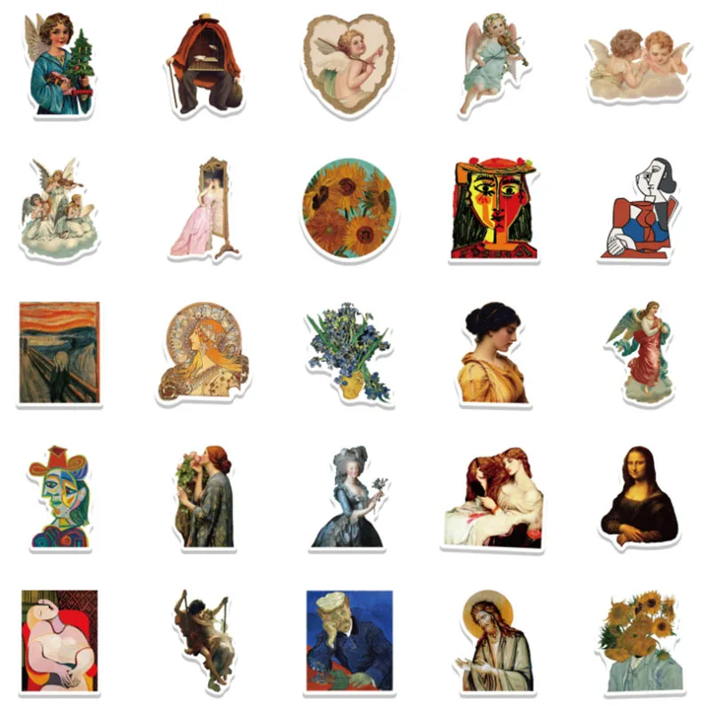 10/30/50 قطعة اللوحات الفنان الشهيرة الكتابة على الجدران لوح التزلج مقاوم للماء حقيبة السفر الهاتف المحمول الأمتعة ملصقات لطيف اللعب #5