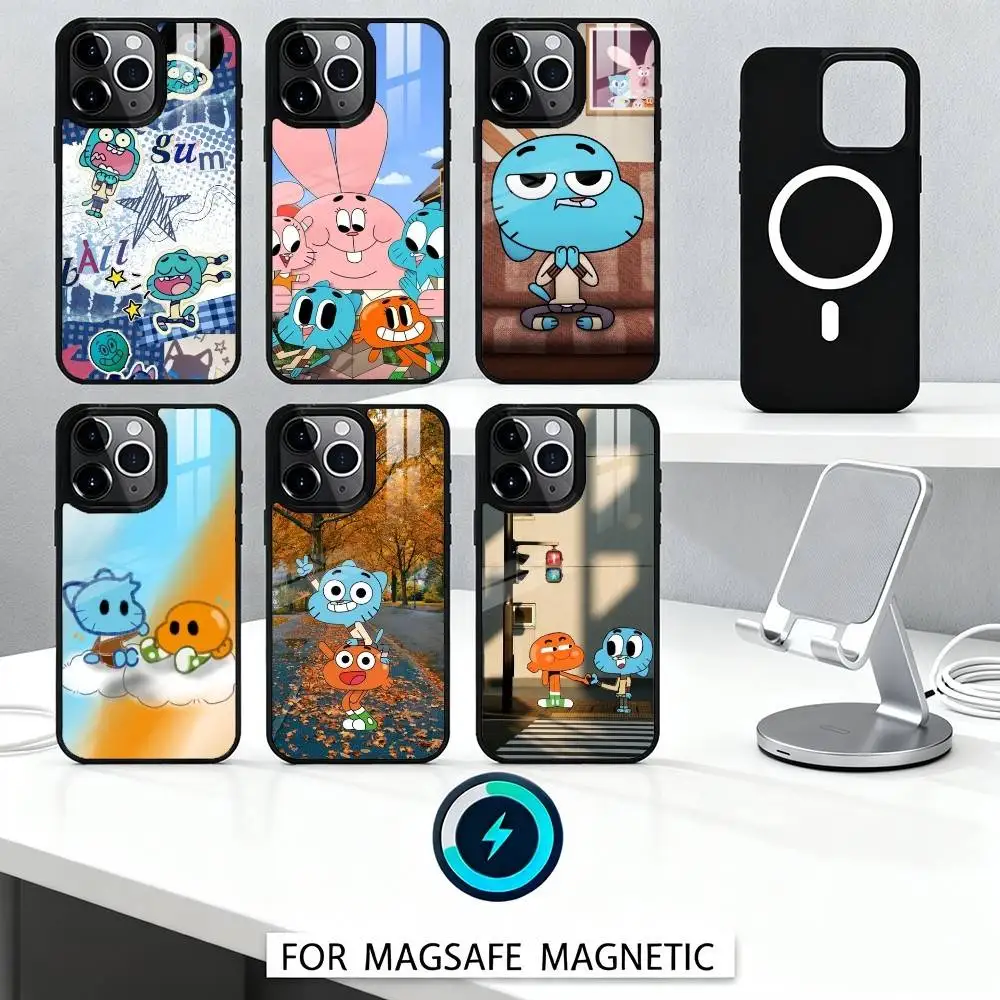 

A-Amazing World of G-Gumball Phone Case For iPhone 17,16,15,14,13,12,Pro,Max For Magsafe Magnetic Wireless Charging