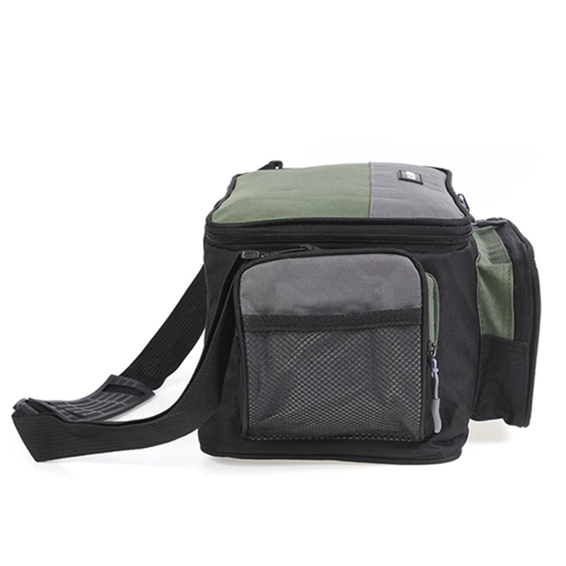 Multifunctional Fishing Bag Shoulder Crossbody Fishing Reel Lure Gear Storage Oxford Cloth Large Capacity Fishing Tackle Bags