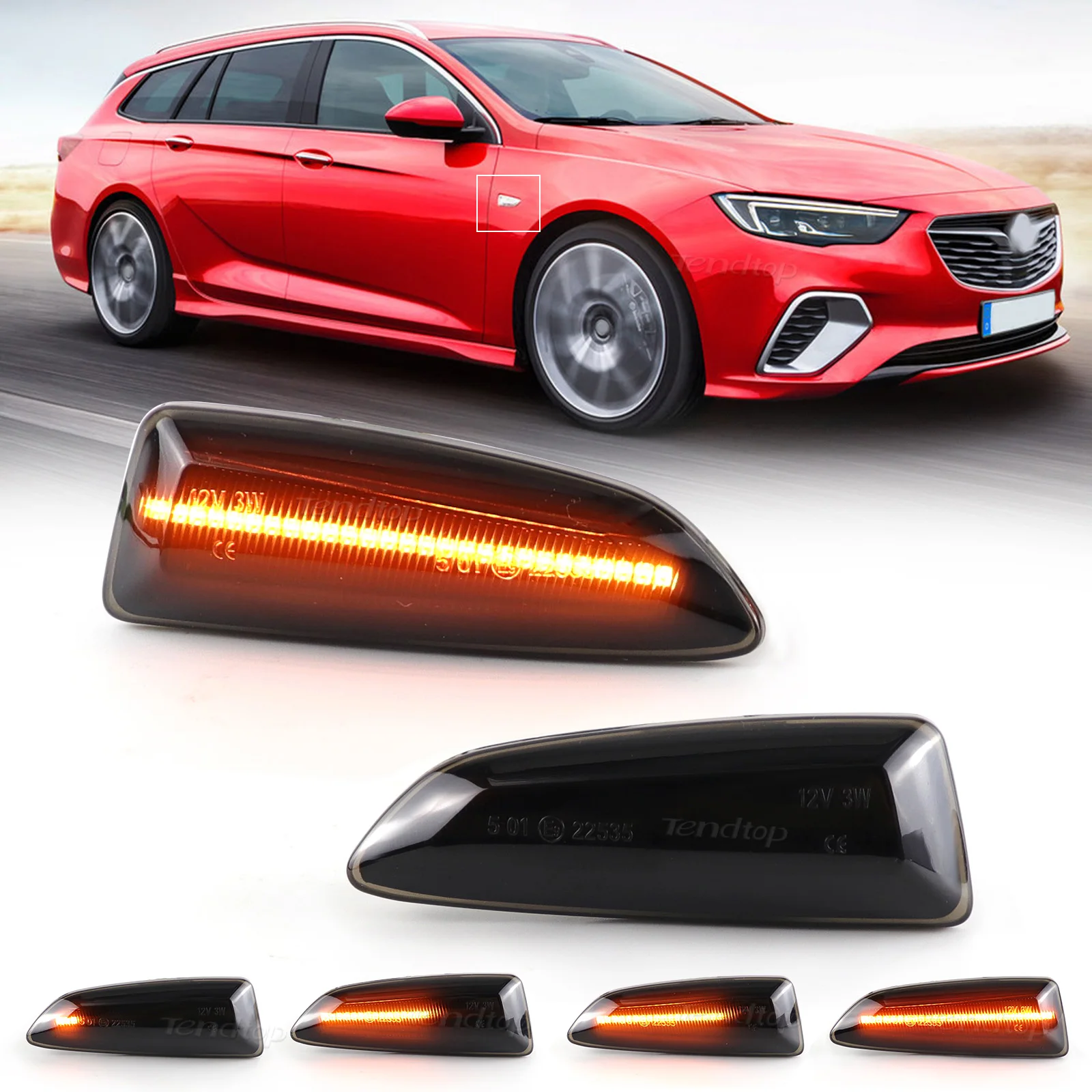 2Pcs Led Dynamic Side Marker Turn Signal Light For Opel Astra J Astra J K Zafira C Insignia B Grandland X Indicator