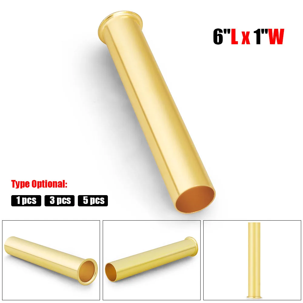 1PCS Boat Brass Drain Tube 6x1 Inches Livewell Overflow Drain Plug for Boat Water Marine Transom Splashwell Installation