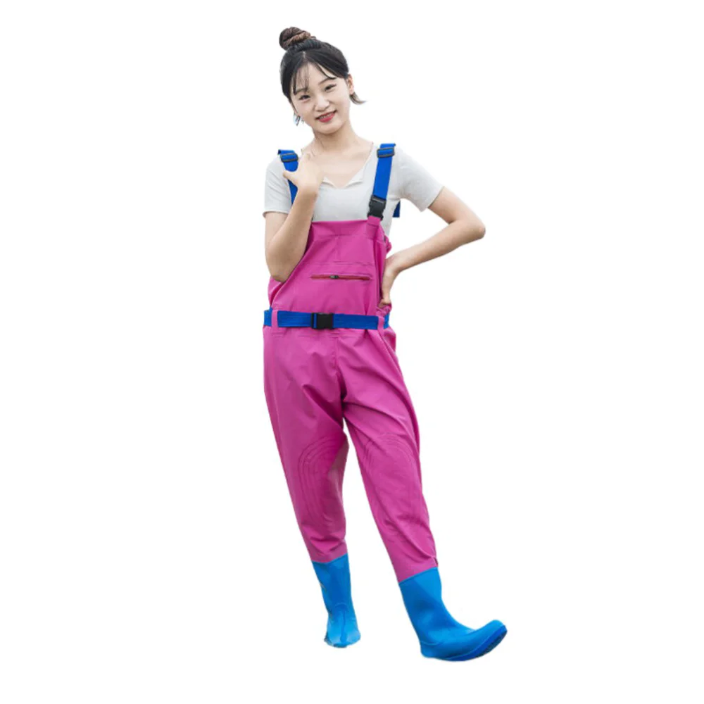 

Lure Wading Pants for Lady, River Lake Fishing Waders, Travel Sea, Outdoor Waterproof Overalls,Breathable Comfort,Pink and Green