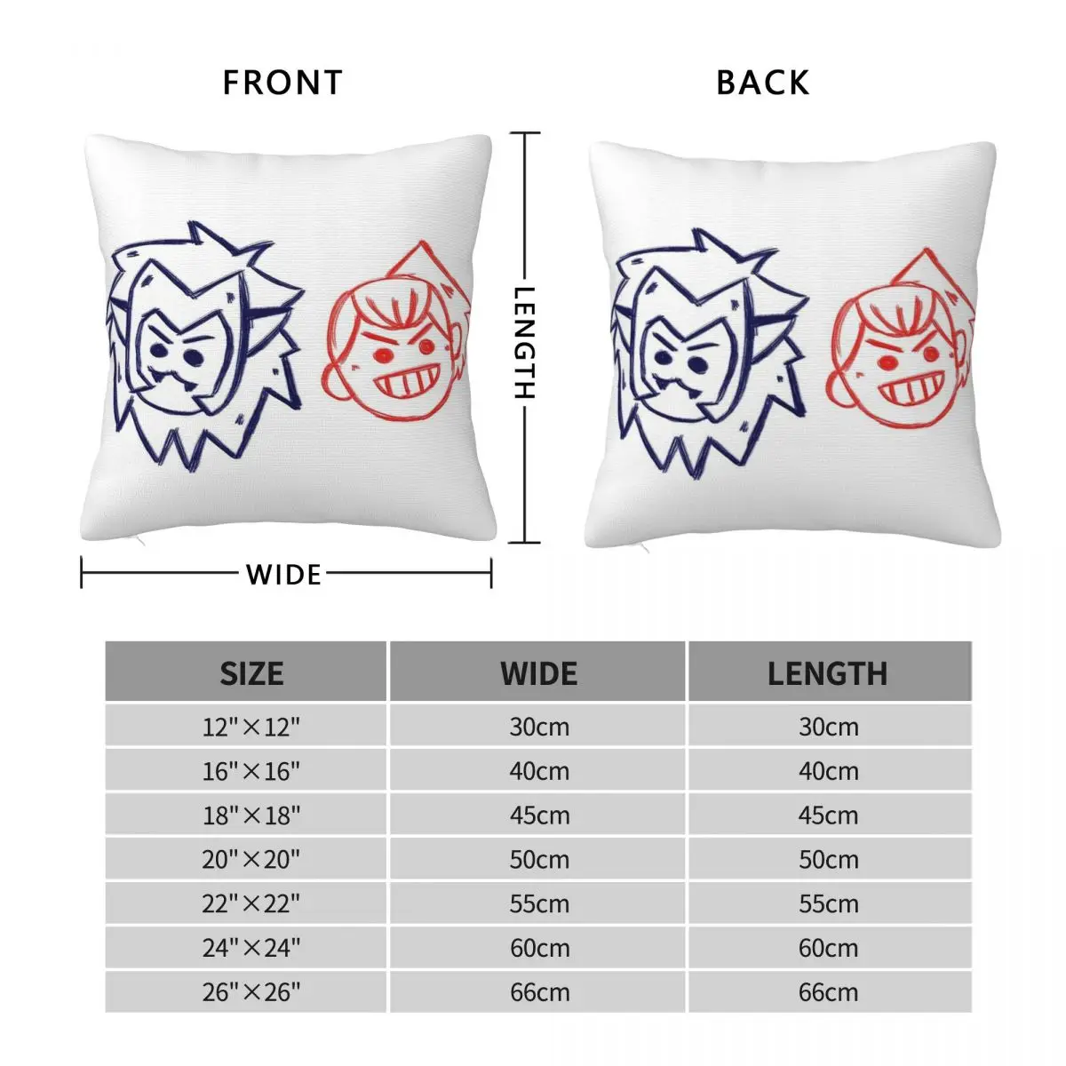 Catra And Adora Doodle Square Pillowcase Pillow Cover Polyester Cushion Decor Comfort Throw Pillow for Home Bedroom