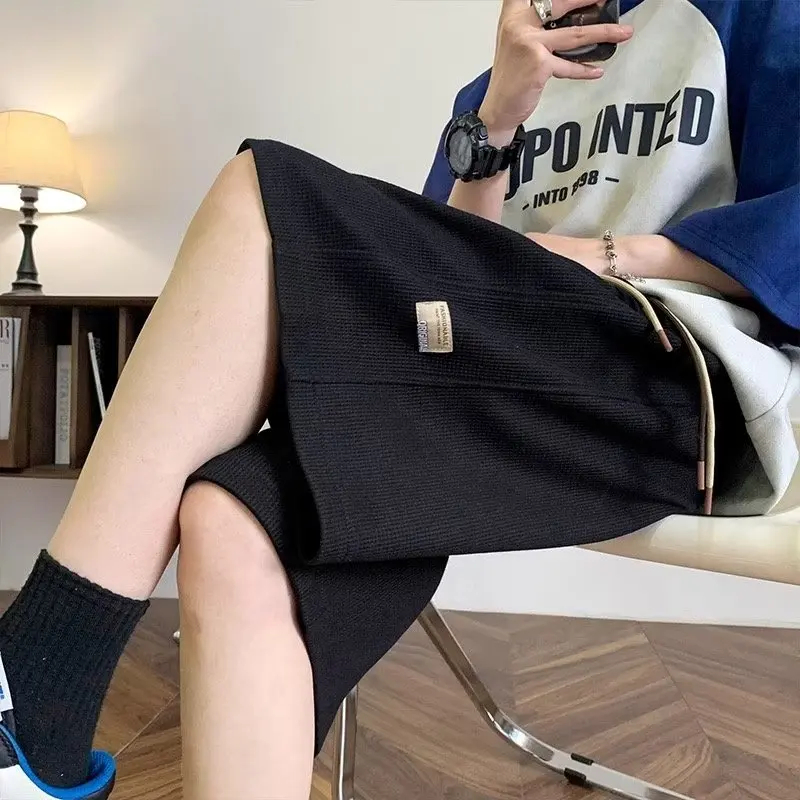 

Faionable Men's Summer Spor Five-Quarter Casual orts Versatile Loose Fit Straight Leg Comfortable Lightweight Youthful