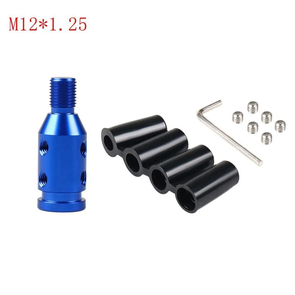 Universeller Auto-Aluminium-Schaltknauf-Adapter für Schalthebel ohne Gewinde M10 x 1,5/M12 x 1,25 SK-1054