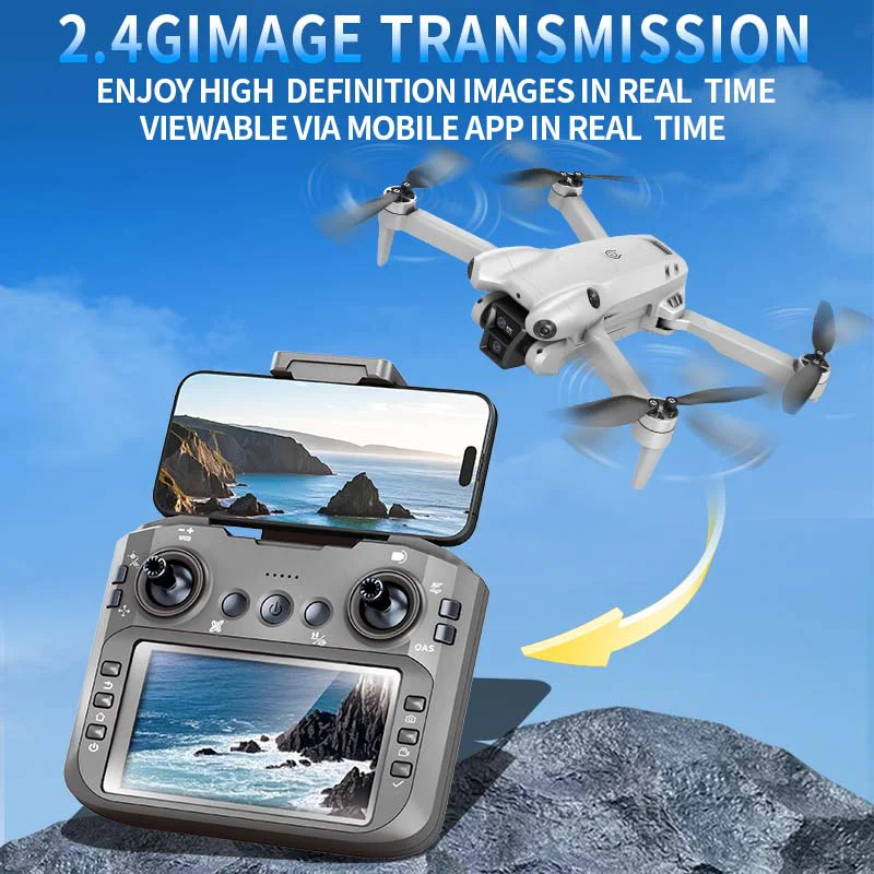 Xiaomi S101 Drone 8K HD كاميرا مزدوجة احترافية 5G WiFi 120 °   طائرة بدون طيار ESC واسعة الزاوية مع شاشة تجنب العوائق كوادكوبتر 20000 متر