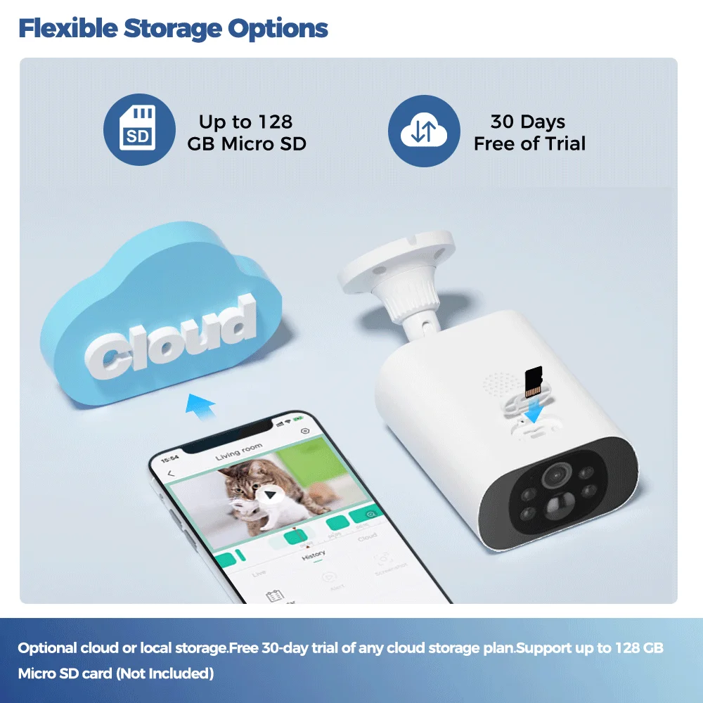 ELECCTV Telecamera Di Sicurezza Wireless Esterno 2K Con Batteria 5200 MAh - Rilevamento AI, Visione Notturna A Colori, Audio Bidirezionale E IP65