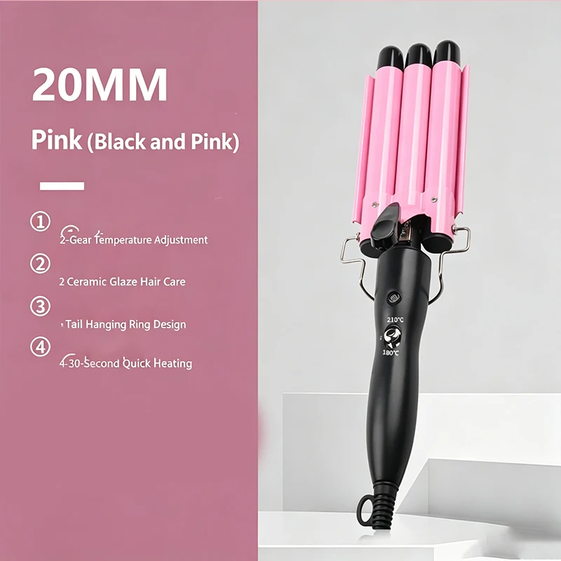 3 Bucket Hair Curler, Wave Wave Salon Hair Curler, designed for women's hairstyles, suitable for hair styling.
