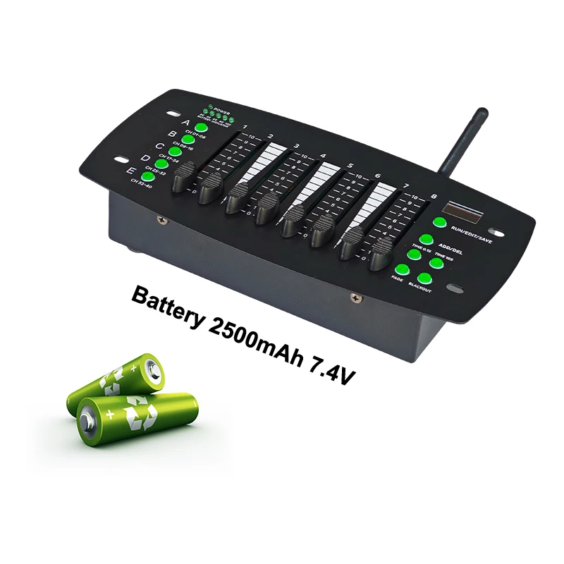 Battery Mini Wireless DMX512 40CH Controller Professional Switch Between SCC Prot And GZ Prot Controller