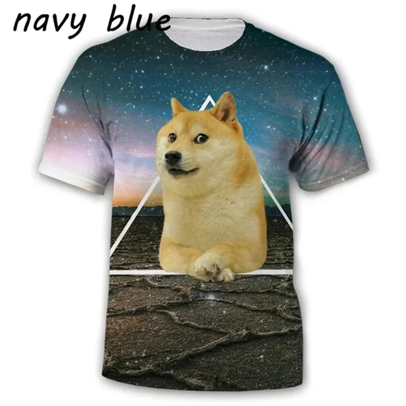 

3D Kabosu Shiba Inu Printed T Shirts Funny Doge Graphic T-shirt Harajuku Fashion Casual Streetwear Cute Kids y2k Tops Tee Shirts