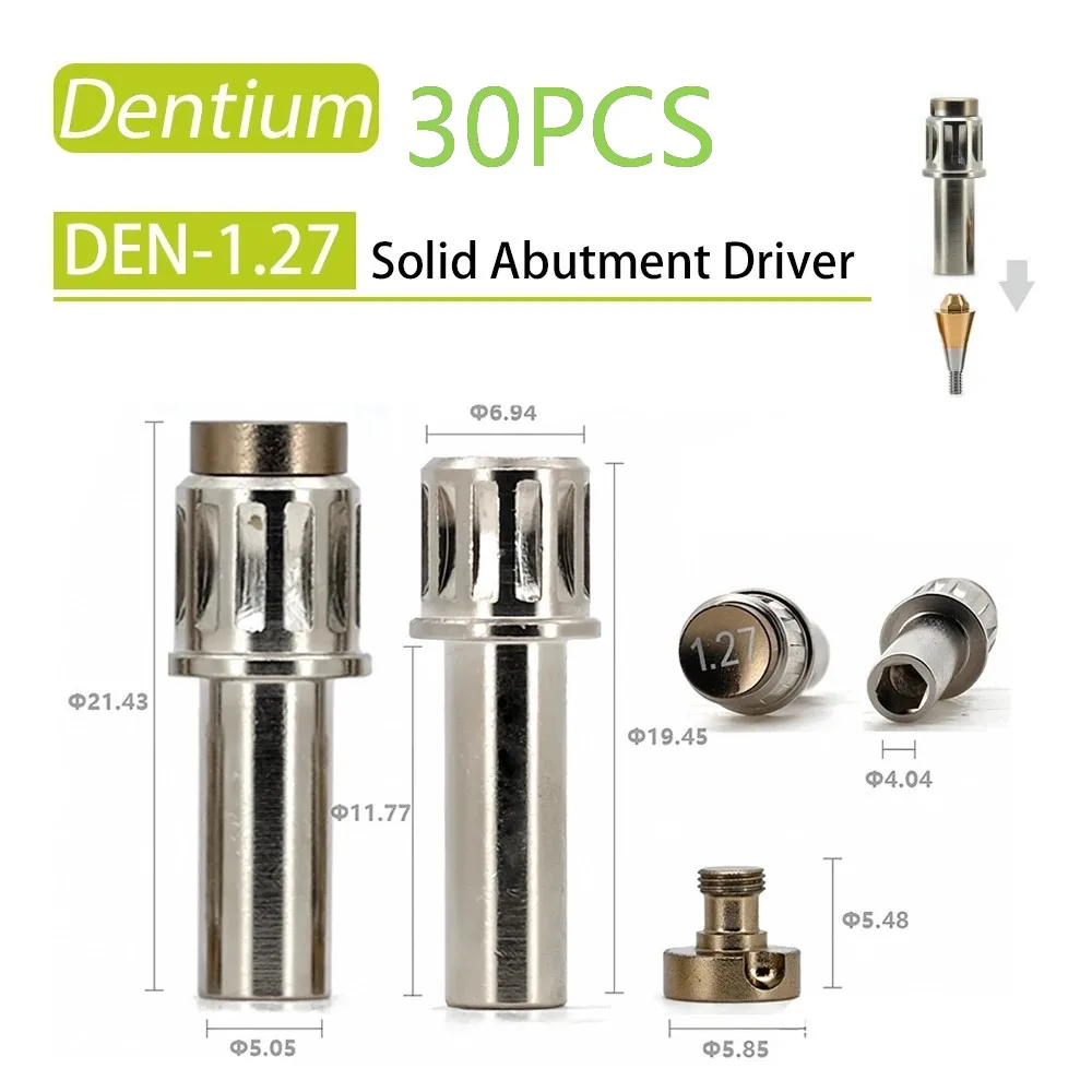 30Pcs Dentium Implant Torque Screwdriver Kit, Lab Analog & Medical Ball Cap, Dental Implant Accessories