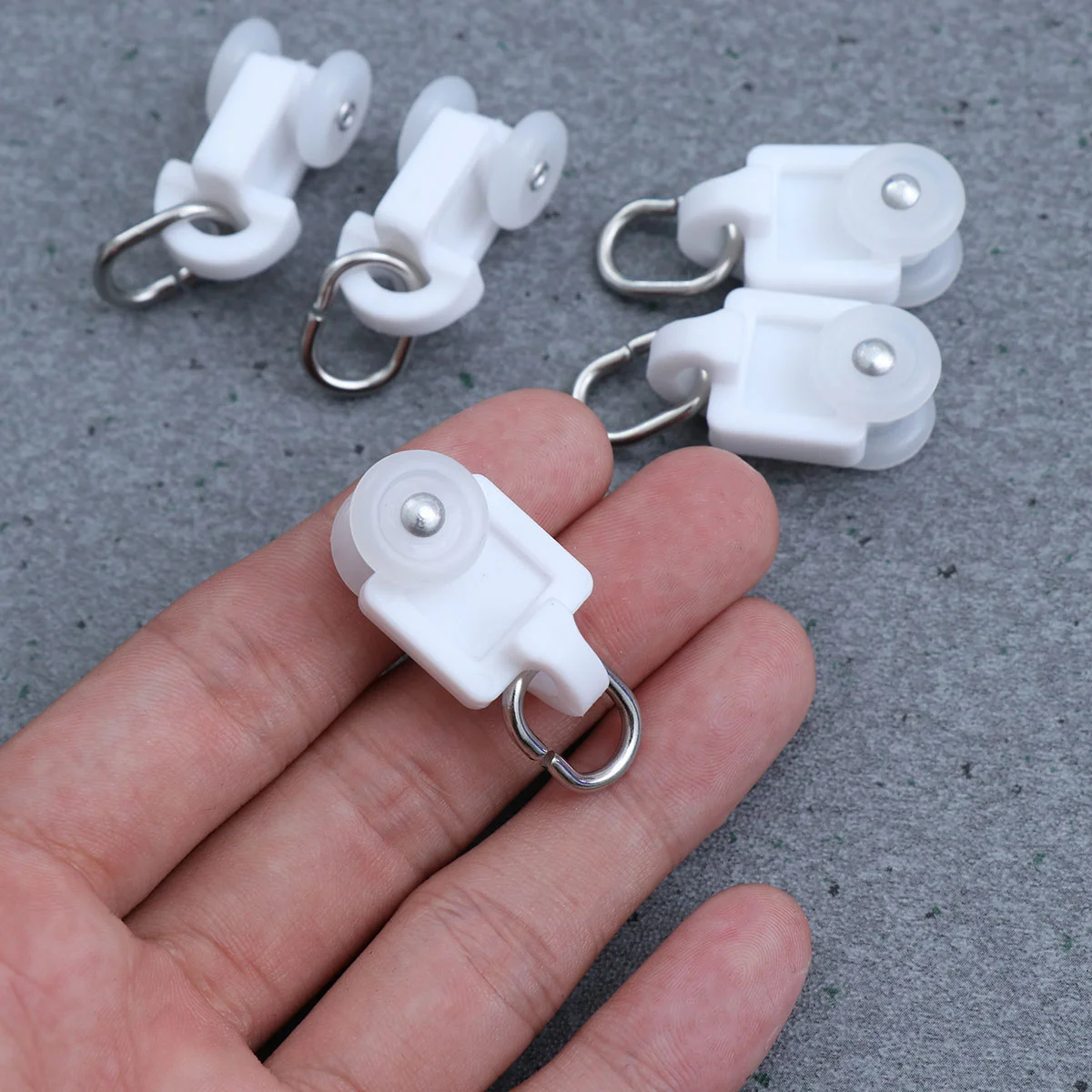 50 PCS Track Pulley Shape Curtain Rail Avoid Falling Hook Mute Accessories