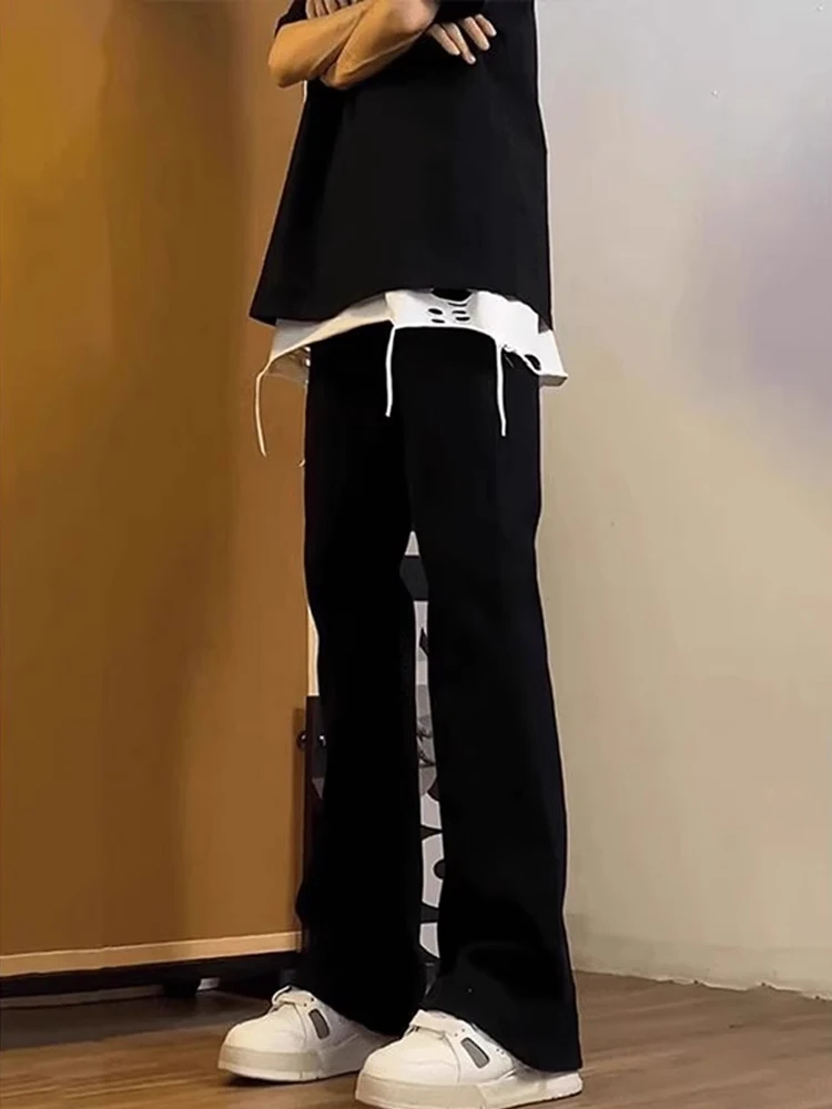 Extended Length American High Street Knife  Jeans Men's Tall Thin Loose Fit Casual Pants Youth Trendy Wear Resistant