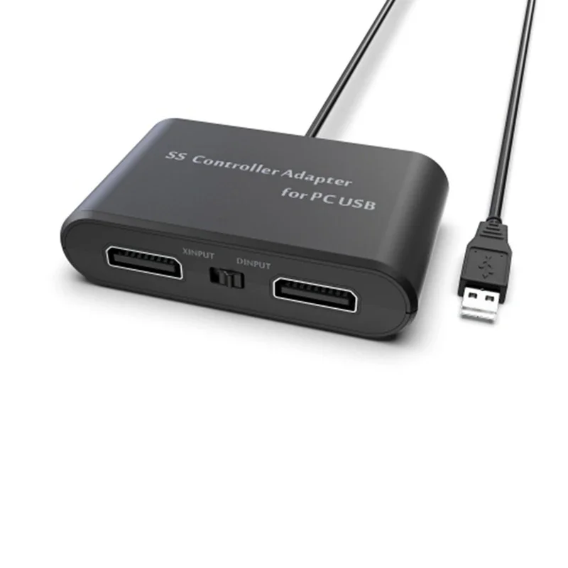 B-M USB Controller Adapter For Sega Saturn SS Controller Game Pad To PC USB Adapter Dual Port