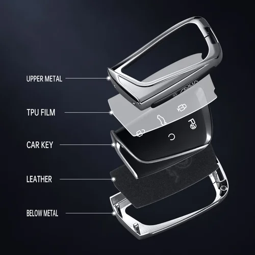 Imagen 2 del producto Funda para llave de coche Dongfeng Motor Fengshen Aeolus G59 GS EV500 DFSK, cubierta remota de estilo para coche, llavero, accesorios Fob