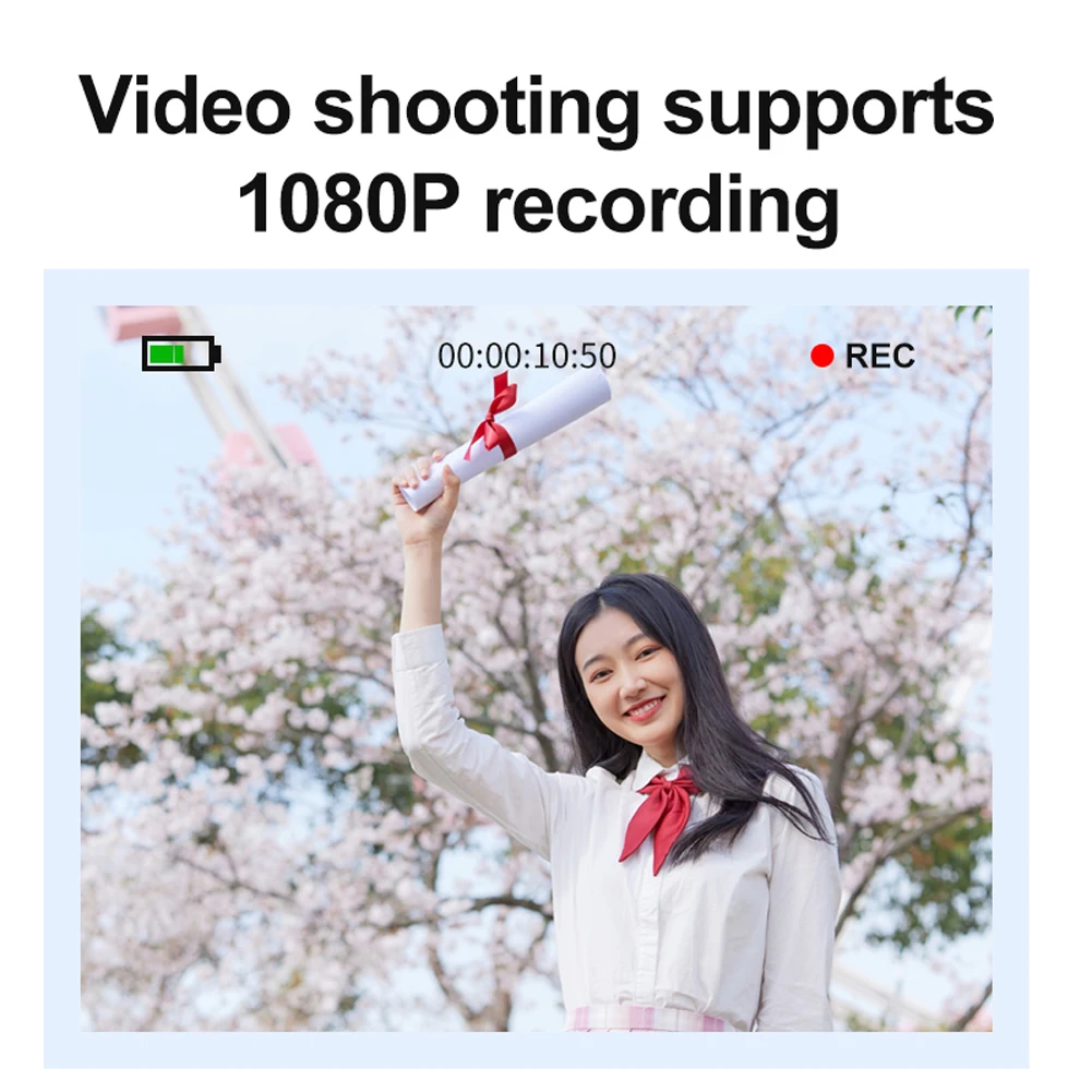 4K HD 1080P Digital Camera 96MP Portable Vlogging Camera 16X Zoom Camcorder Camera 2.4 Inch IPS Screen for Kid Adult Photography